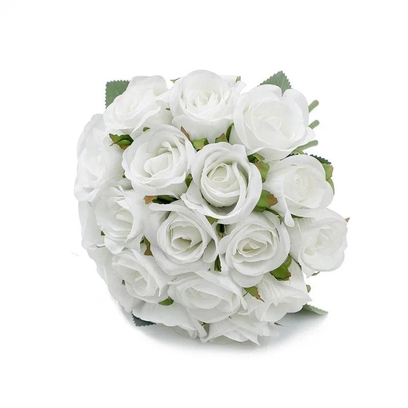 Künstliche Seide 18 Köpfe Rose Blume Party Hause Hochzeit Büro Tisch Dekor DIY