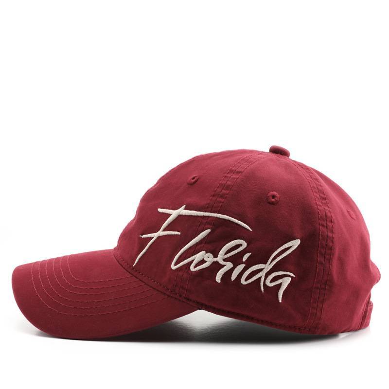 Cotton Baseball Cap For Men Women With Embroidered Letters And Curved Brim For Outdoor Sun Protection