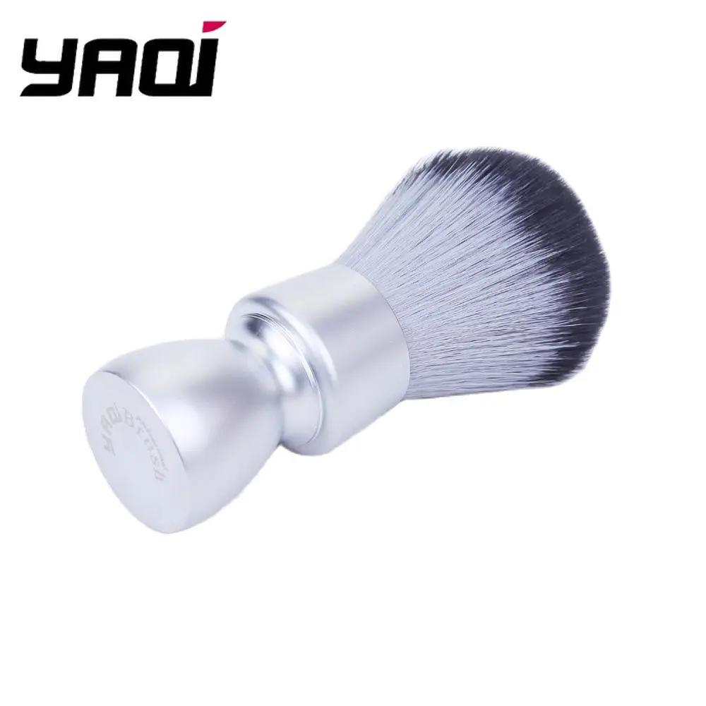 YAQI Тяжелая металлическая ручка Синтетический ворс Timber Wolf Узел «Смокинг» Кисть для бритья для мужского бритья