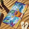 Colorful Cartoon Pineapple Beach Towel Soft Microfiber Quick Dry Sand Free Lightweight for Pool Vacation Camping