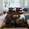 Ovečka Povlak na přikrývku King Queen Size Lovely Farm Animals Povlečení pro děti Teens Dospělí Bílá koza 2/3ks Povlak na polštář Povlak na přikrývku