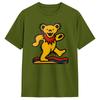 Oversized T Shirt Summer Gratefuls Deads Yellow Dancing Bear Hippie T Shirts Cotton Tshirt Unisexs Y2K Retro Short Sleeve Clothes
