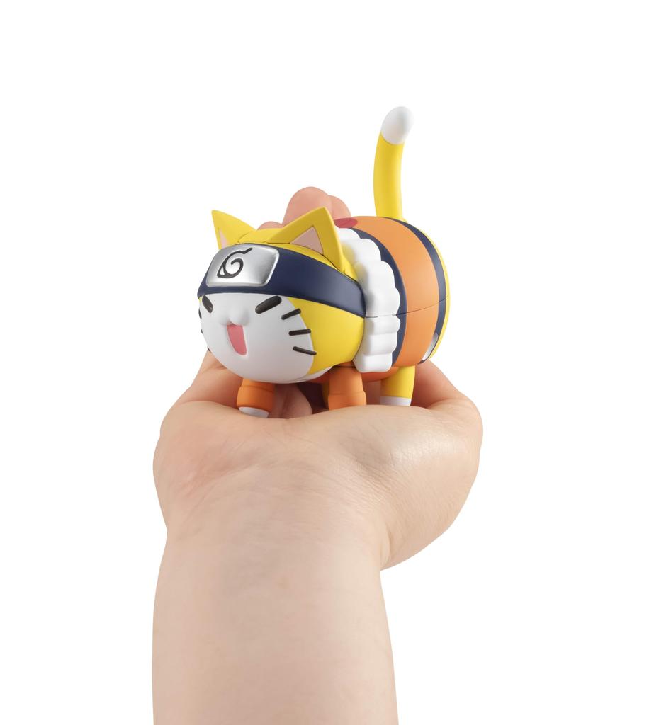 MEGA CAT PROJECT NARUTO - Toko Toko Nyaruto! Uzumaki Naruto, approximately 90mm, pre-painted PVC figure