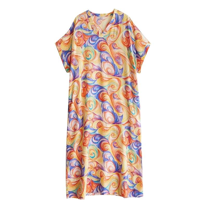 Women's Breathable Fabric Long Dress