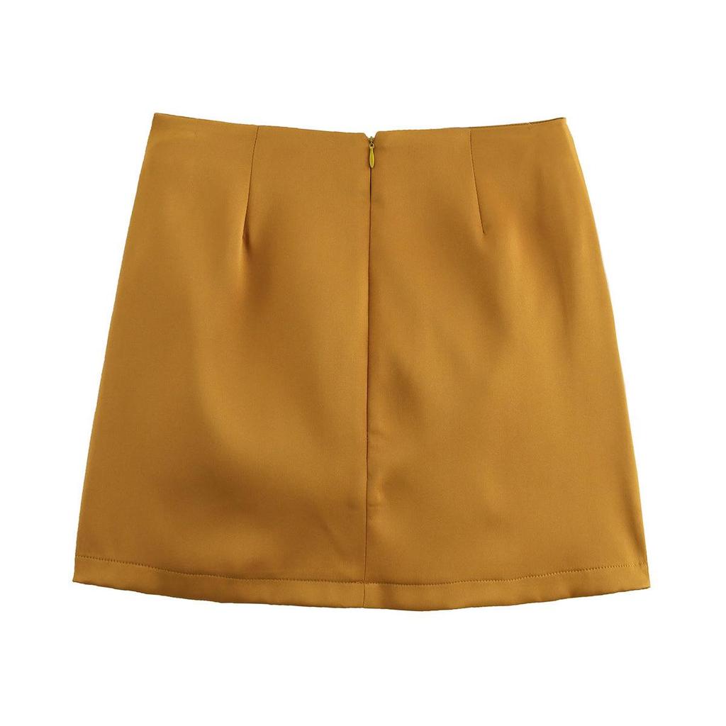 Spring 2025 Women's Fashion: Versatile Slimming High-Waisted Bow Midi Skirt