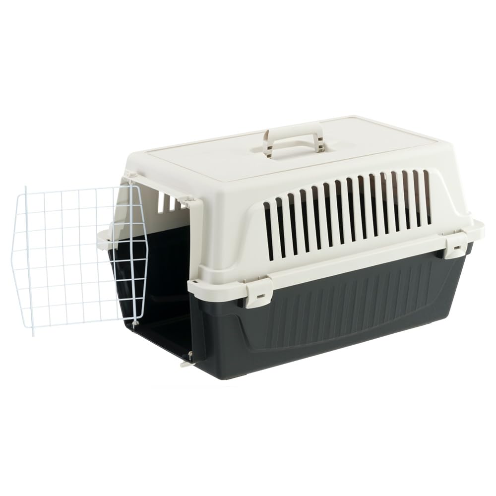 Ferplast Atlas 20EL Carrier Atlas Weight Capacity Up To 8kg For Small Going To the Going WH/BK Cats, Animals, Pets, Hospital, Out, Traveling,