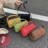 Retro matte cylinder bag women's new versatile shoulder messenger bag niche design pillow bag