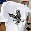 Kids Crewneck Short Sleeve T-Shirt, Loose Casual Trendy Eagle Print Fashion Tee