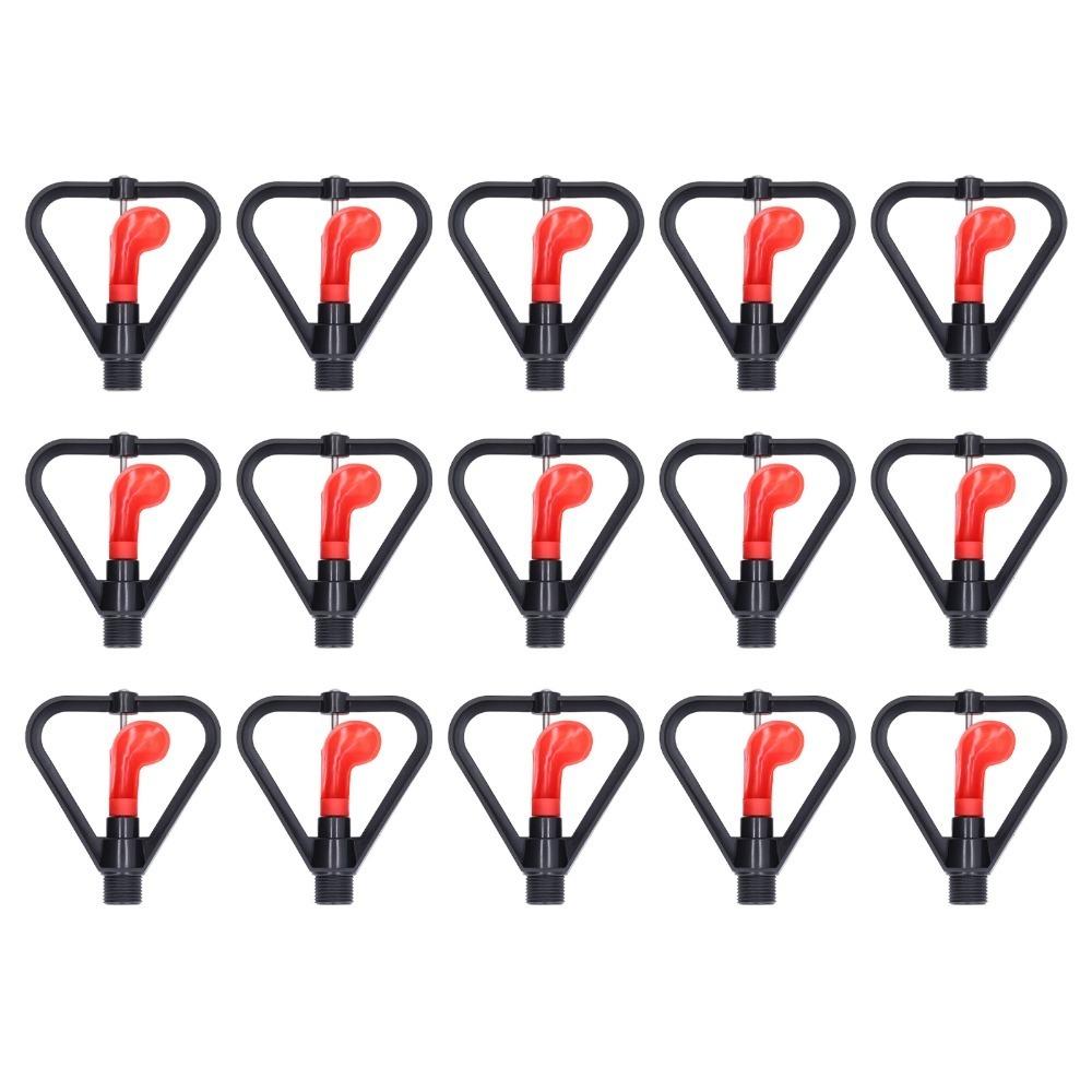 15pcs 20mm Thread Diameter Lawn Sprinkler Plastic Automatic Lawn Sprinkler Garden Watering G1/2in Male Thread