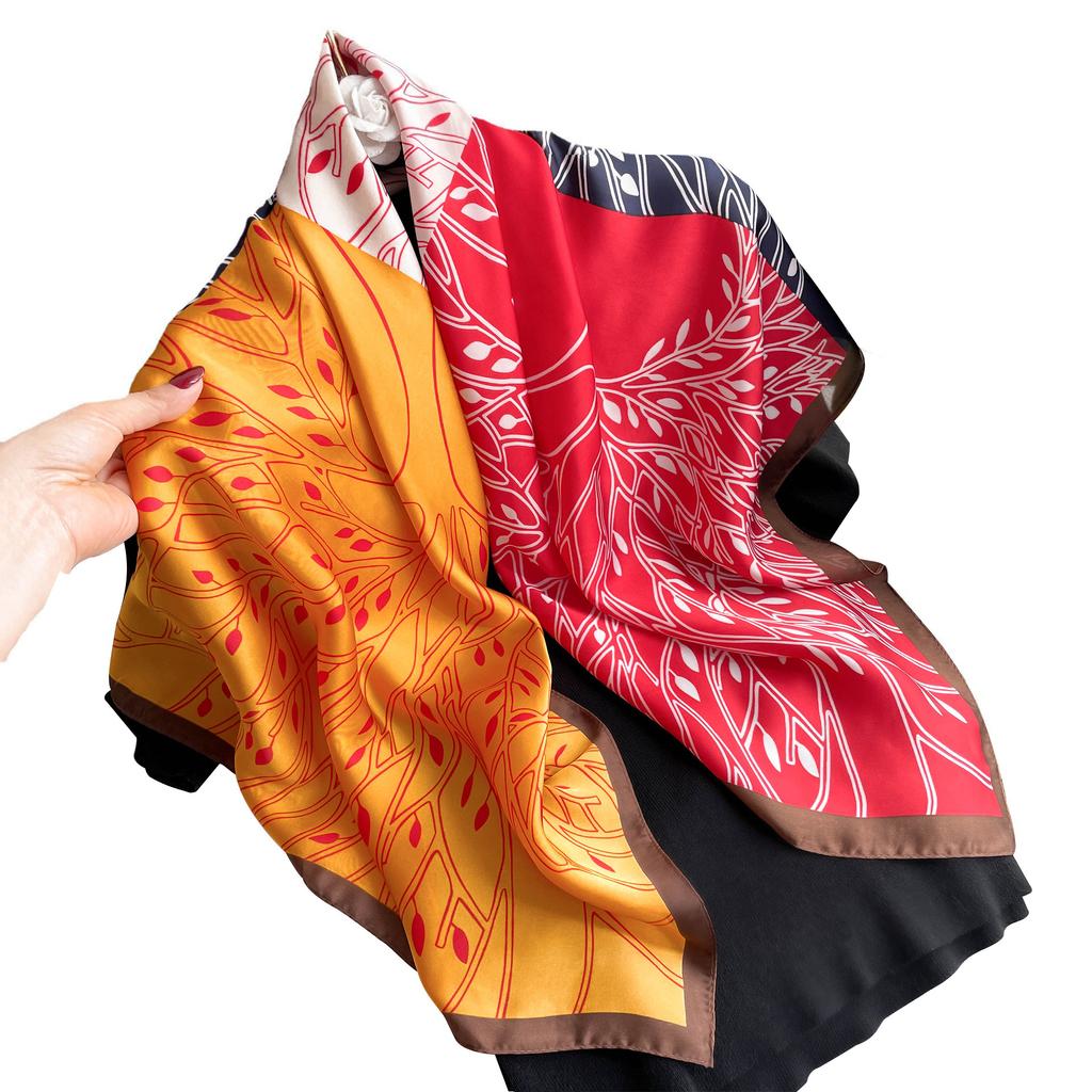 High-quality Luxurious Silk Scarves Headband Scarfs Neck Scarf For Women Chain Silk Scarf Women's Decorative Shawl