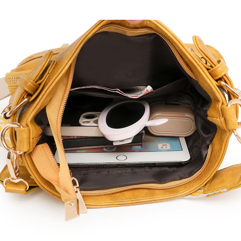 Diseñador de Moda Bolso de Hombro Femenino Pequeño de Cuero PU Bolso Cruzado Femenino Señoras Tendencia Clásico Bolso de Mano con Asa Bolsos Bandolera para Mujer