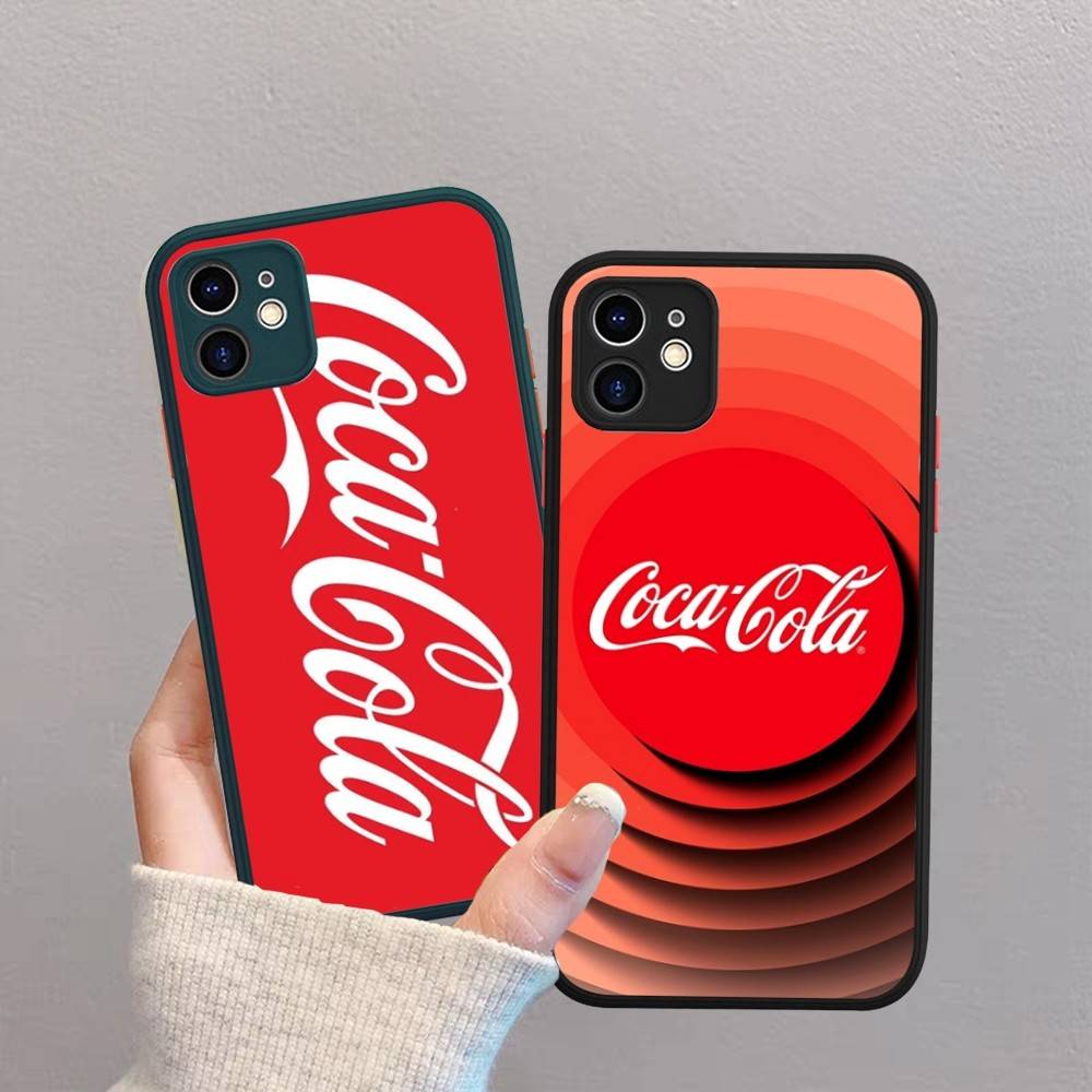 Logo C-Coca C-Cola Fashion Phone Case For IPhone 13 12 X XS MAX Pro Max 16 15 11 14 Pro Max Shockproof Matte Cover