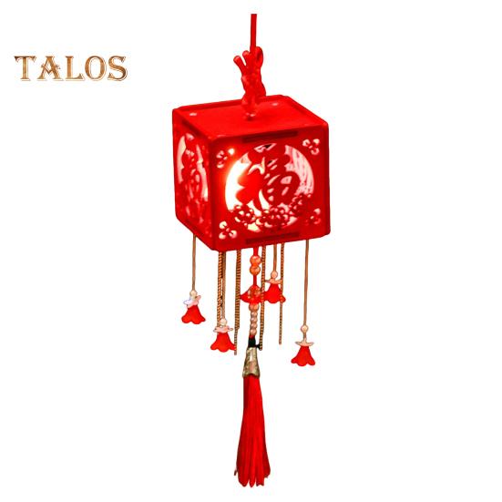 

Китайский фонарь Весенний фестиваль DIY Фонарь Набор Китайский узел Фонарь с кисточкой Ручной ночник со светодиодными лампами A