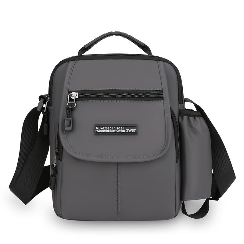 Men's Shoulder Bag Multi-Compartment Wear-Resistant Lightweight Handbag Business Travel Crossbody Bag