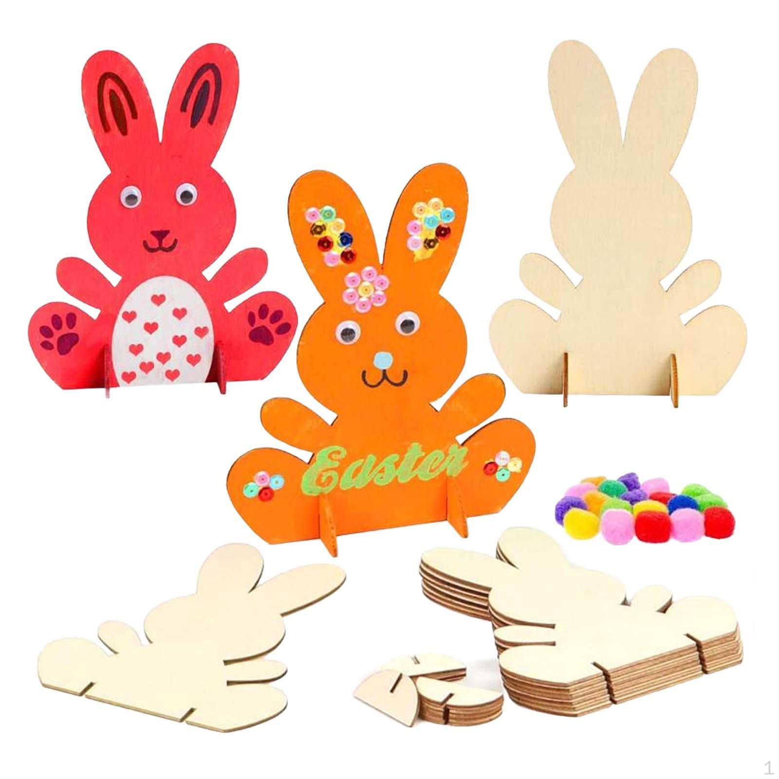 

Unfinished Wooden Bunny Cutout Easter Cutouts, Ornament,Wood Slices Crafts for