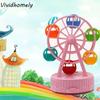 Durable Easy To Use Ferris Wheel Music Box Exquisite Cartoon Rotating Music Box Plastic Cake Model Ornaments Table
