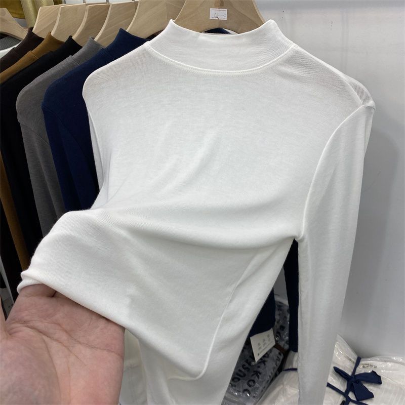 Купить Сплошная цветная универсальная футболка с высоким воротом и ...