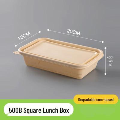 Biodegradable Corn Starch Round Meal Boxes with Lids