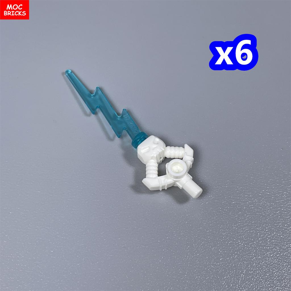 Non-Toxic Moc Bricks Skeleton Dragon Hilt Sword 4Cm Axe Lightning Action Figure Building Blocks Assemble Particles Children'S Toys