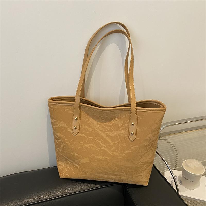 Skládací taška tote dámská velkokapacitní taška na dojíždění volnočasová taška přes rameno taška do třídy pro vysokoškoláky