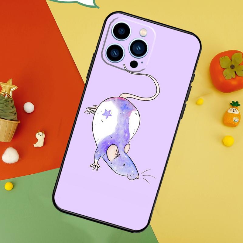 Cute Cartoon Animal Rat Phone Case For iPhone 17 Pro Max 16 15 14 12 11 13 Pro Max Plus 12 13 Mini 16e 17 Air Cover