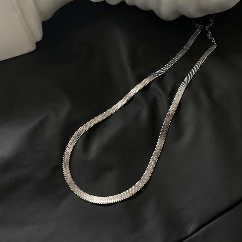 925 Silver Necklace 4mm Snake Bone Chain Accessories Men'S And Women'S Party Jewelry Gift