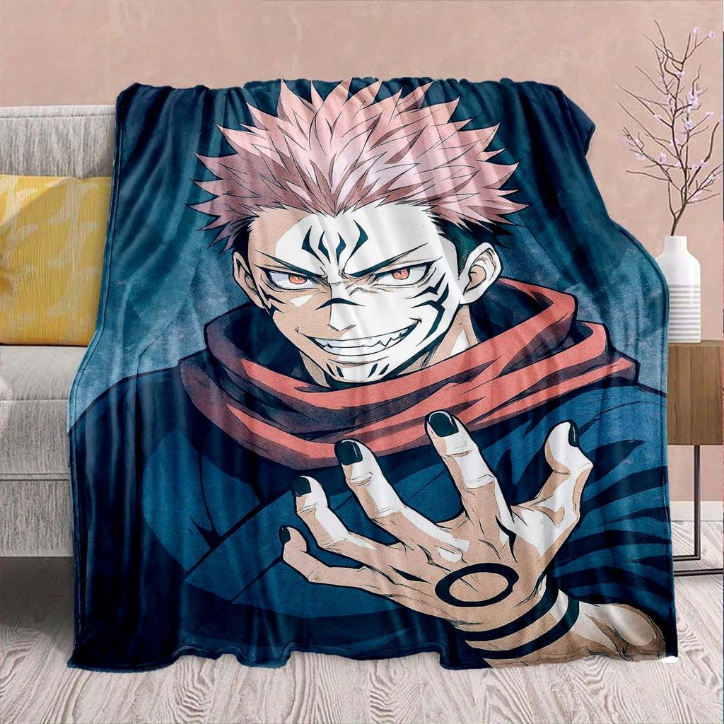 Jujutsu Kaisen Soft Flannel Blanket Warm Cozy Throw Plush Sofa Bed Lightweight Fabric -QJY