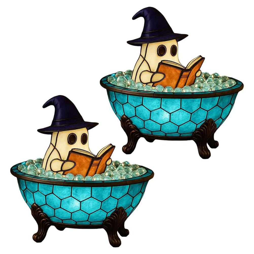 Halloween Ghost Lamp Ghost Bubble Bath Lamp USB Night Light Halloween Atmosphere Decoration Lights For Home Party Yard Festival