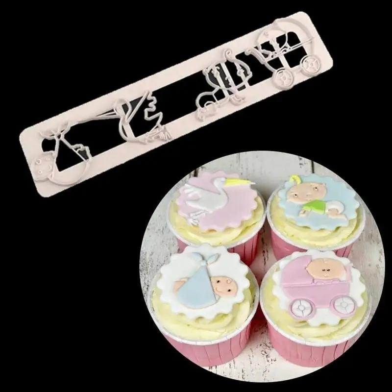 Kinderwagen Kuchenform Dekoration Keks Ausstecher Form Lebensmittelqualität Kunststoff Kuchenschneider Keksform
