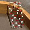 Vogue Weißblume Rote Kirsche Handyhülle für IPhone 16 15 14 Plus 11 12 13 17 Pro Max Mini X XS XR XS MAX 17 Air 16E Abdeckung