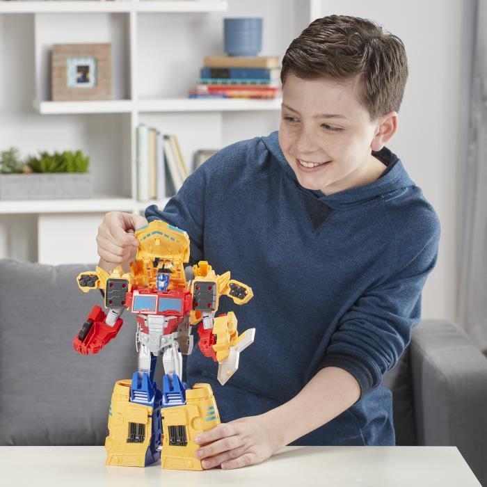 Transformers Cyberverse - Optimus Prime Ark Power Truck Action Robot - 30cm - HASBRO - Yellow - Unisex - Child