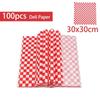 Foodservice Fast-Food-Körbe 100 Blatt Wachs Deli Papier Wiederverwendbare ovale Kunststoff Obstkorb Pommes Halter Korb Restaurant Snack