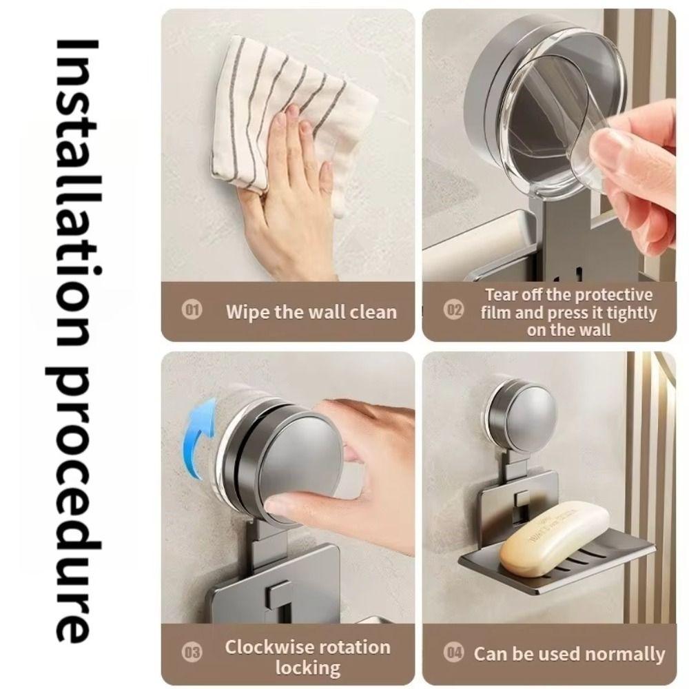 Suction Cup Soap Sponge Holder No Punch Soap Tray Portable Soap Dish for Shower for Bathroom