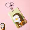 Student Hang Rope Card Holder Oil Painting Card Case Bus Card Protection Cover Pull Badge Holders