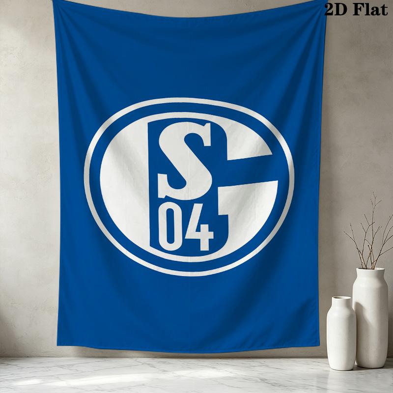 Fc Schalke Wall Tapestry Aesthetic Wall Hanging Printed Fabric Blanket Decorative Tapestries For Bedroom Living Room Home Decor
