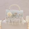 Xiaoxiangfeng Snowflake Velvet Toddler Princess Bag with Pearl Handle