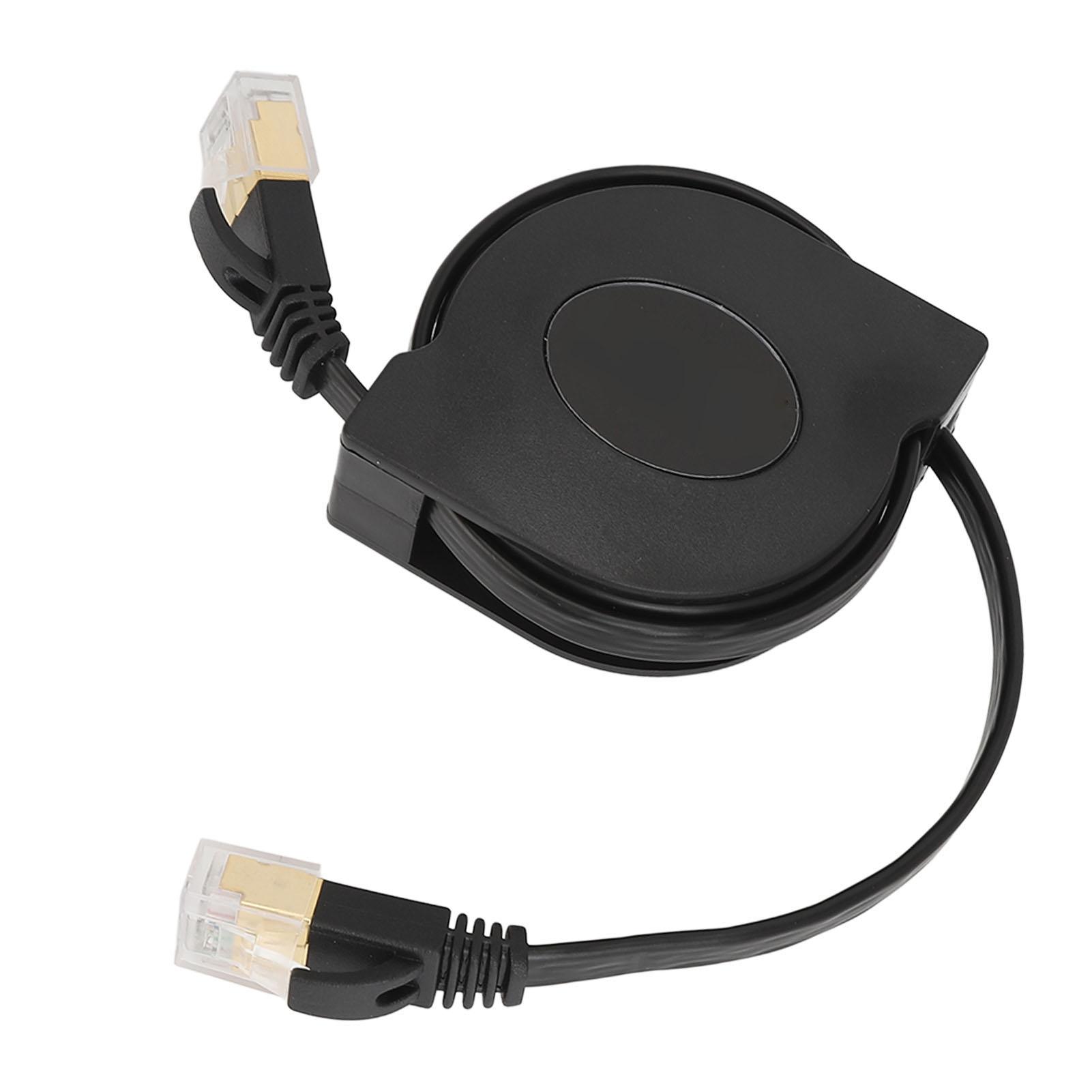 

Retractable Cat7 Cable Portable Copper Flat Ethernet Network High Speed Patch Cord 1.5meter