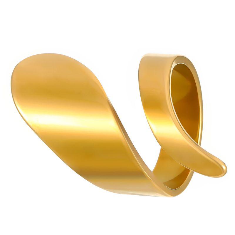 Bohemian Oil Drip Gradient Vintage Layered Titanium Steel Ring European and American Ins Style Geometric Open Stainless Steel Ring