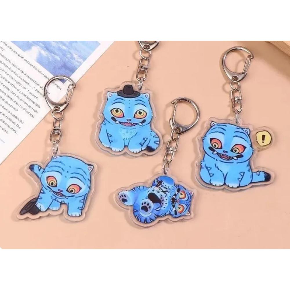 K-Pop Demon Hunters Goods – Tiger Duffy Plush Keyring - 4 Items Shipped Randomly; Selection Not Available