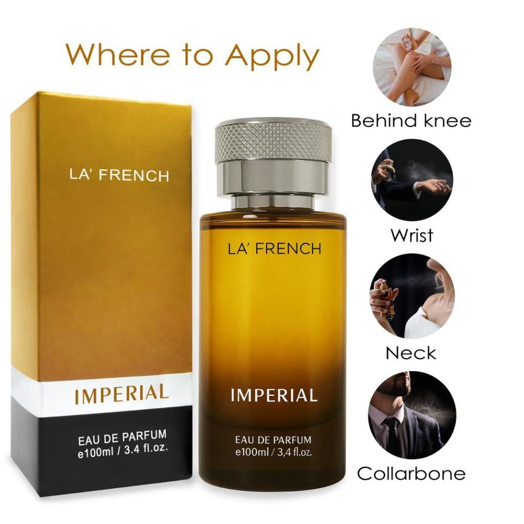 La French Imperial Eau De Parfum – 100ml | Long-Lasting Unisex Perfume for Men & Women | Luxurious Bold Fragrance