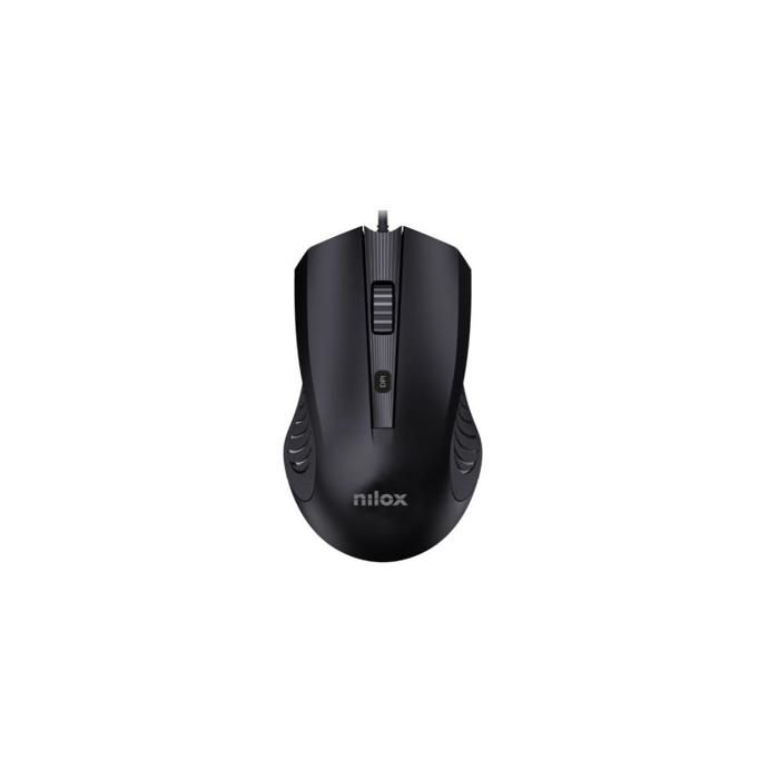 Souris USB - Nilox - MOUSB1013 - Noir - Filaire - 2400 DPI