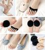 RuiChy Toe Socks with Toe Inner Foot Sweat Odor Sole One Size Fits All Socks, Five-Toe Holes, 6-Pair Set, Socks, Low-Profile Covers, Absorbent,