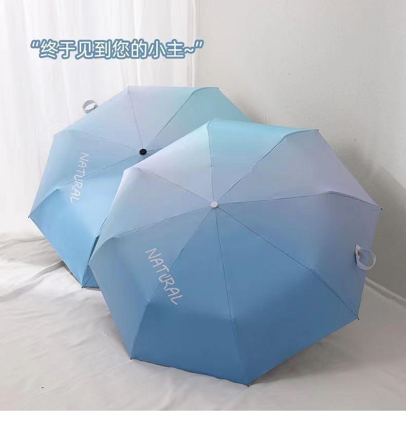Instagram Style Sun Umbrella For Both Rain And Sunshine, Strawberry Rabbit Women'S Uv Resistant Fully Automatic Triple Fold Umbr