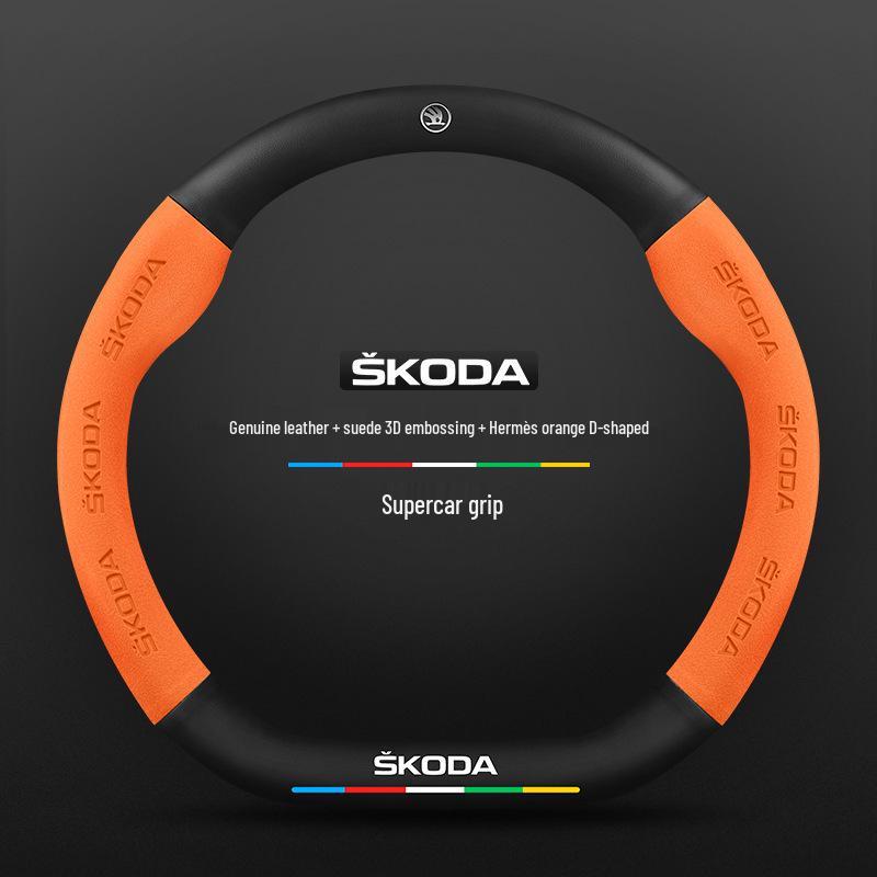 Steering Wheel Cover for Skoda: Octavia, Kamiq, Kodiaq GT, Superb, Karoq, Scala