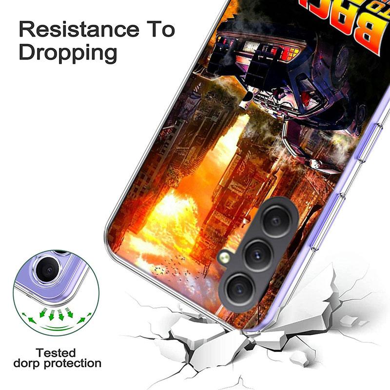 Back To The Future Cover For Samsung A54 A34 A24 A14 A53 A33 A23 A13 A52S A32 A22 A12 Phone Galaxy A03 A04 A02S A42 A73 TPU Case
