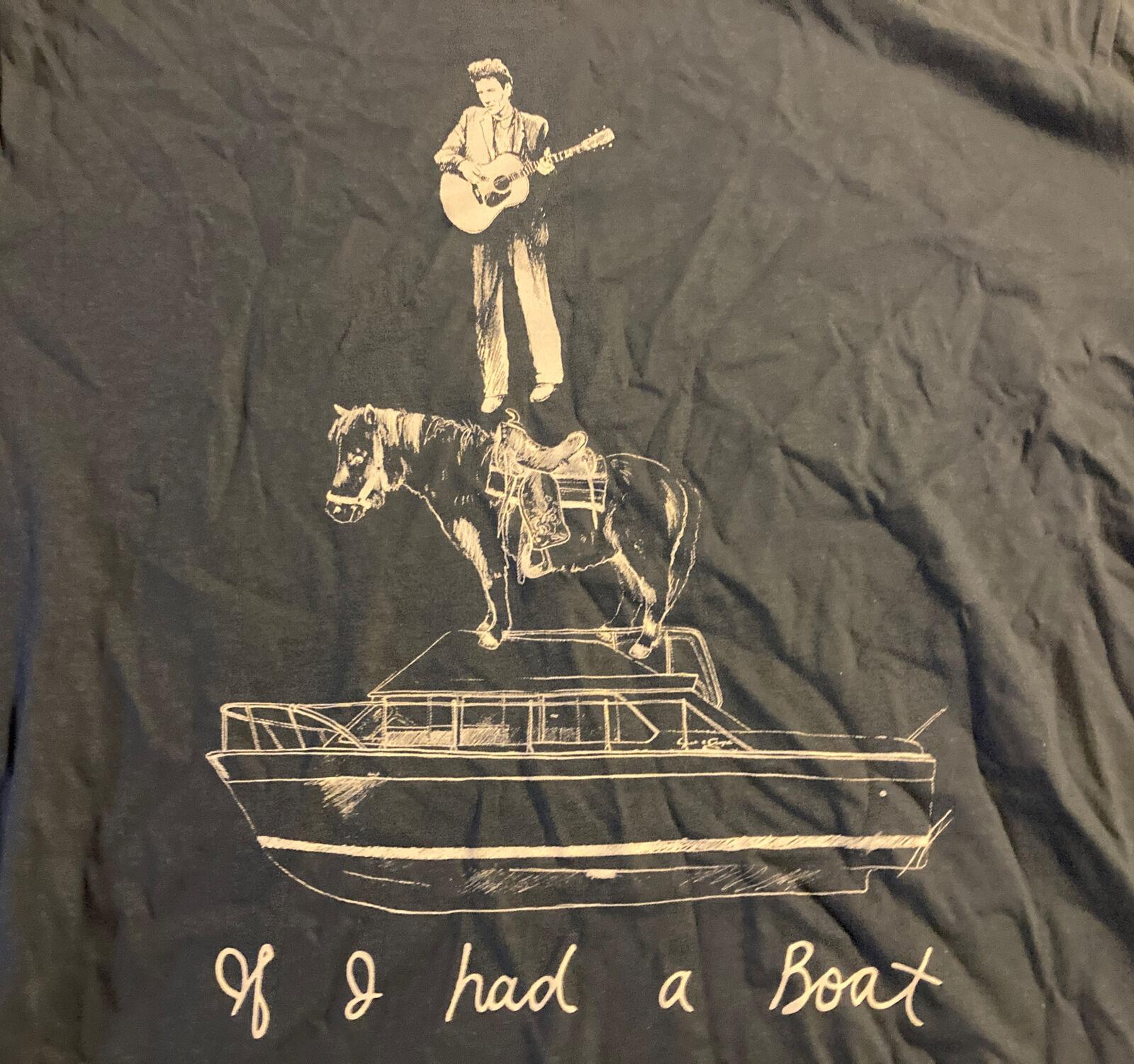 VTG LYLE LOVETT IF I HAD A BOAT Shirt Short Sleeve Black Unisex S-5XL LI611 Unisex T-Shirt L