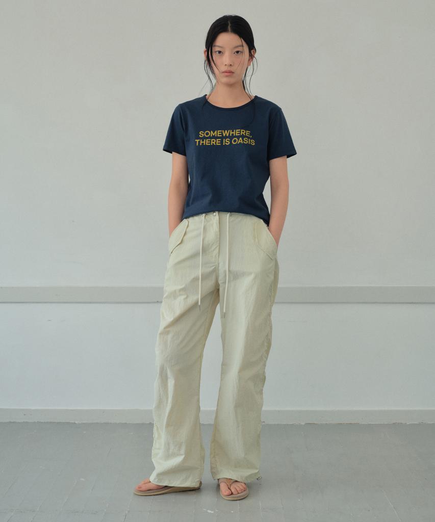 Wednesday Oasis For Woman Stopper Shirred Nylon Pants_Cream(Wb6Pt26)