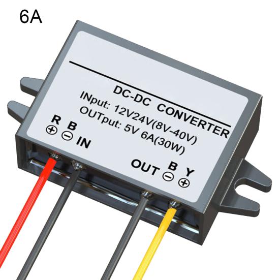 DC-DC 12V/24V til 5V Bilstrømomformer Nedtrappingsmodul Kilde Buck-adapter