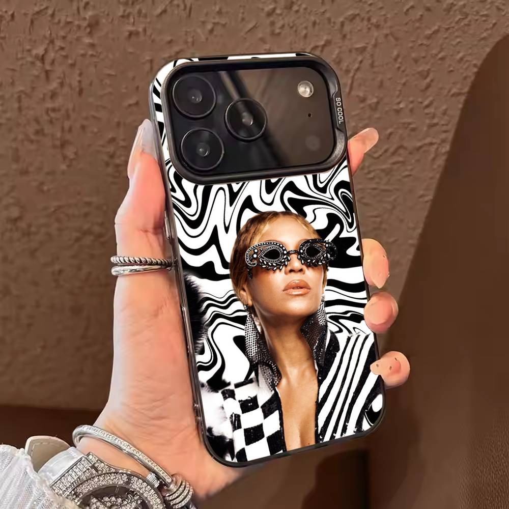 

Singer B-Beyonce Phone Case For iPhone 17,16,15,14,13,12,11,Pro Max,Plus Candy Silver Cover iPhone14ProMax