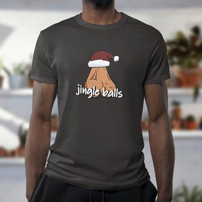 Lustiges Jingle Balls Weihnachtsmann T-Shirt Weihnachtsdekorationen Winter Witz T-Shirt